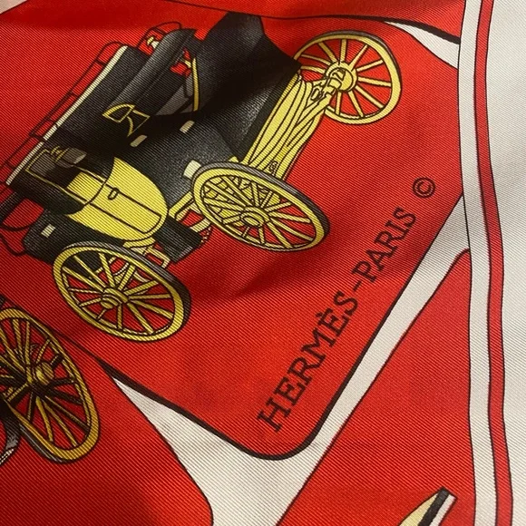 Hermès Carrosserie silk scarf 90